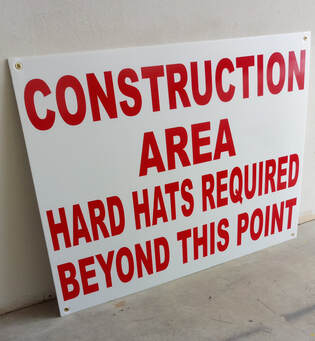 B Construction Sign